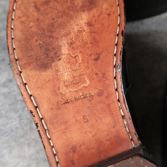 Neil Martin Shoe Men 9 Loafer Fringe Leather Classic Slip On Winston Italy Black - Picture 14 of 16